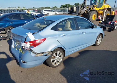 2013 Hyundai Accent Gls из США, поврежденный, VIN KMHCU4AEXDU576787